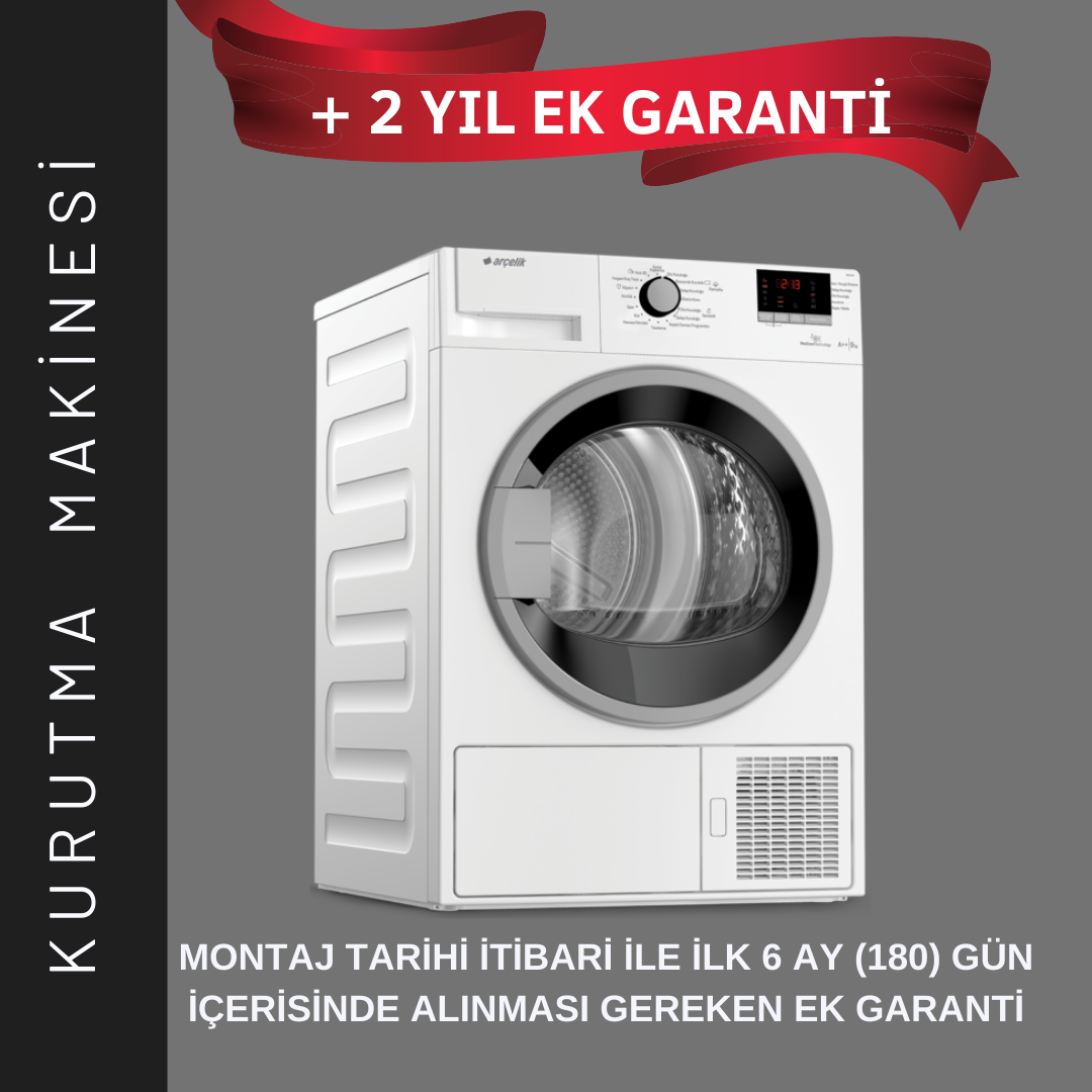 +2 YIL EK GARANTİ KURUTMA MAKİNESİ